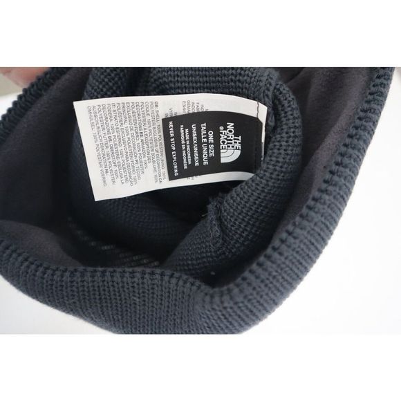 The North Face Unisex O/S Gray Bones Recycled Beanie w/Interior Fleece Ear Band - Picture 4 of 6